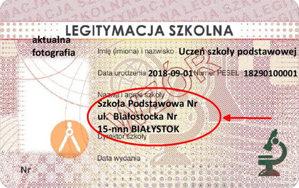 Legitymacja uczniowska