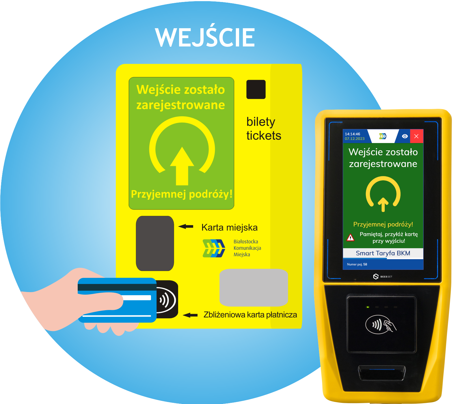 Smart Taryfa BKM - rejestracja wejścia do pojazdu