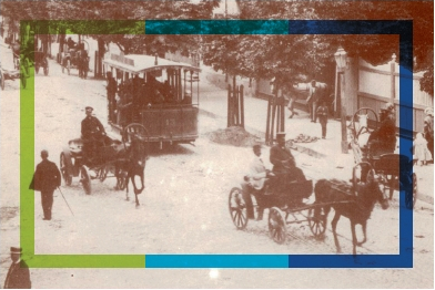 Na zdjęciu archiwalnym białostocki tramwaj konny.